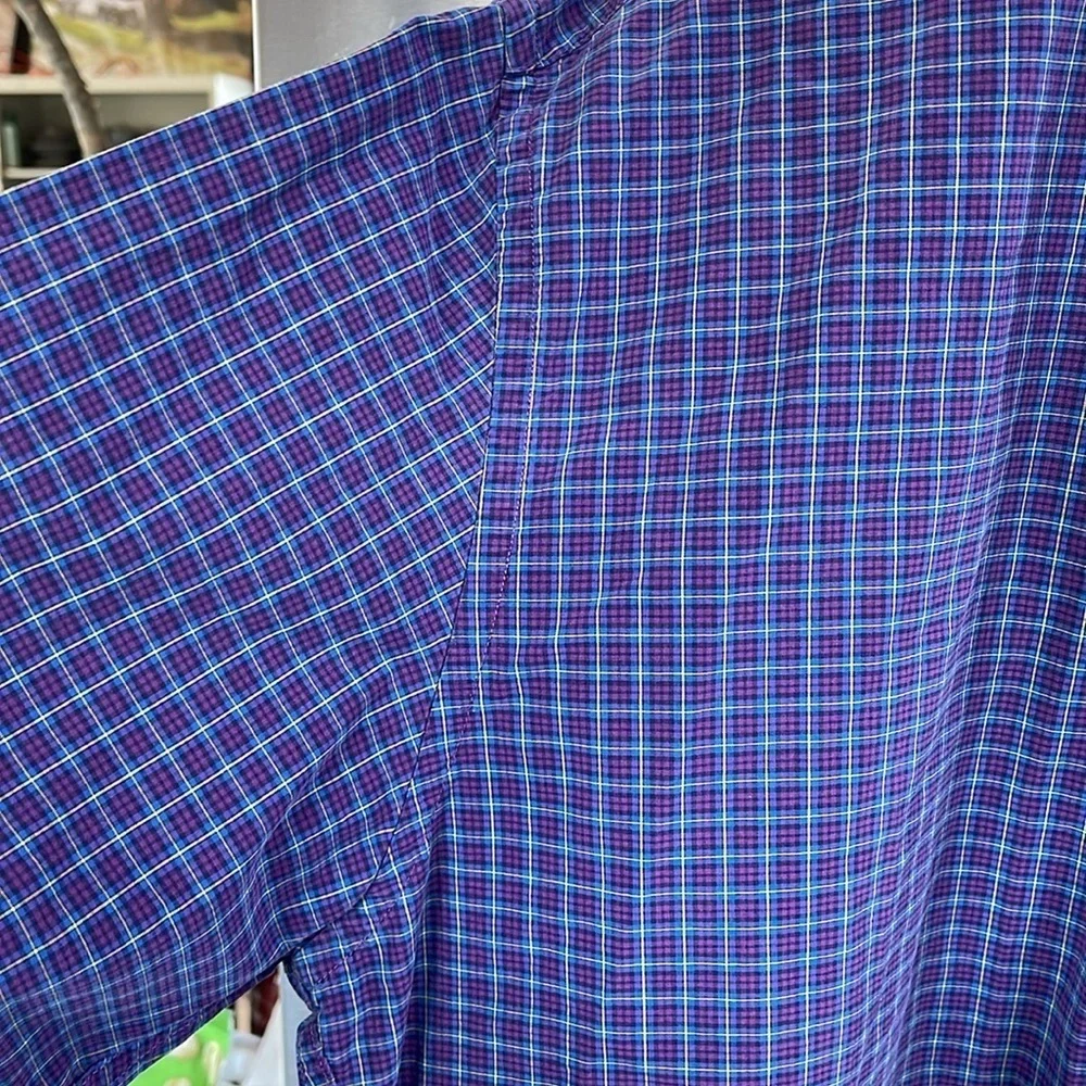 J. Crew  100%cotton shirt men’s‎ XL. (17-17.5) purple button-down long sleeve